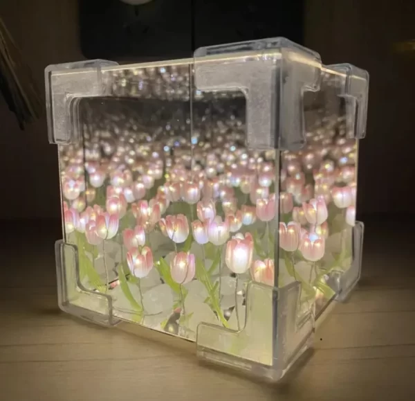 Lampara Cubo De Tulipanes 3